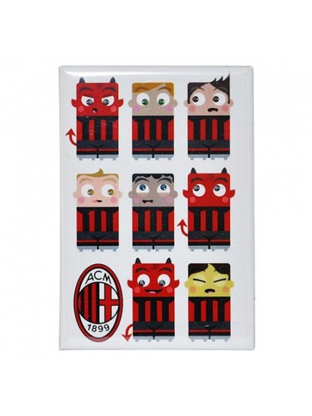 Magnete in metallo con personaggi MILAN